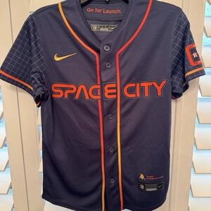 Nike Houston Astros ~ Jose Altuve Space City Jersey ~ Size YSmall 8 Authentic ￼